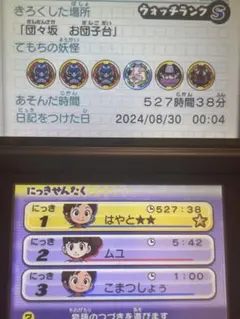 妖怪ウォッチ2 真打 3ds 500時間越え 強データ レアキャラ多数 貴重
