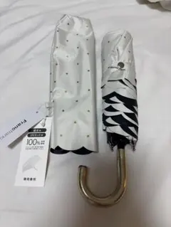Francfranc 晴雨兼用 折りたたみ傘 ドット柄のサムネイル