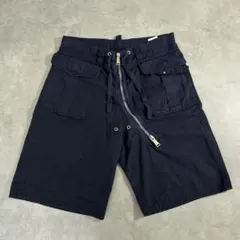 DSQUARED2 12SS 斜めジップ カーゴ　ハーフパンツ　ネイビーのサムネイル