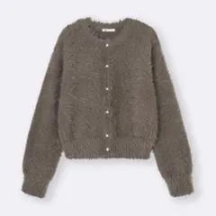 GU シャイニークルーネックカーディガン