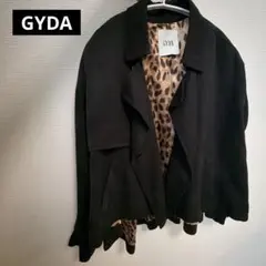 【GYDA】レオパード切替ショートトレンチジャケット 黒 FREEのサムネイル