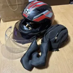 Lサイズ Kabuto ブラック カムイ3 ミラーシールド付 OGK Kabuto（オージーケーカブト） OGK KABUTO CF-1W ミラーシールド