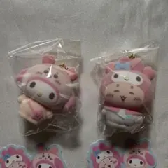 サンリオ ちいかわ シークレットフロッキーマスコットチャーム マイメロ＆古本屋