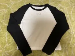 GLOBAL WORK 長袖Tシャツ 160 ホワイト/ブラック