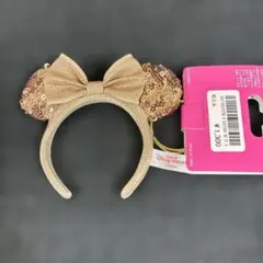 ミニーマウス風スパンコールカチューシャキーホルダー