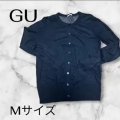 【GU】 ニットカーディガン 刺繍 レース ブラック Mサイズ オフィス