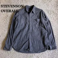 THE STEVENSON OVERALL ブラックシャンブレー 長袖シャツ　L