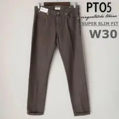 新品 PT05 リネン混 ジーンズ デニム 美脚スーパースリム 茶 W30 Mのサムネイル