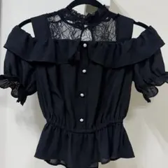 ankrouge レース オフショルブラウス 半袖