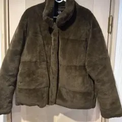 ZARA フェイクファーコート ブラウン Lサイズ