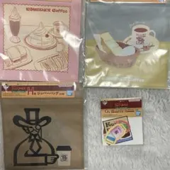 一番くじ　コメダ珈琲　H賞 ジッパーバッグ　3点　G賞　ステッカー　1点　セット