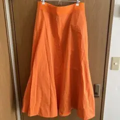 タグ付き新品未使用　GEVS. オレンジ フレアスカート 4Lサイズ