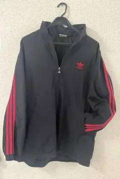 adidasトレフォイルトラックジャケットMADE IN JAPANブラック×赤