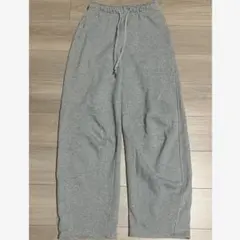 GU ヘビーウェイトスウェットバレルレッグパンツ 丈長め