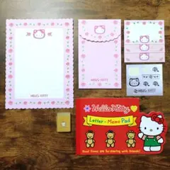 ハローキティ レターセット 消しゴム 薔薇 メモパッド 平成 レトロ サンリオ