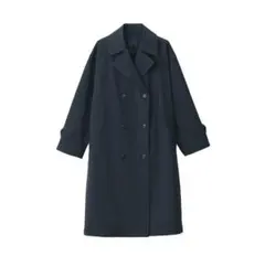 無印良品 撥水トレンチコート 婦人S ダークネイビー