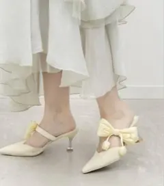 RANDA 20周年 2WAY ビジューxレースミュールパンプス - メルカリ