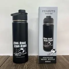 新品 スヌーピー 水筒 直飲み ステンレスボトル 保温 保冷 PEANUTS 黒