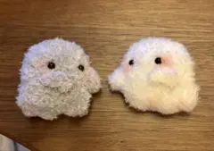 灰色と白色おばけくん ハンドメイド