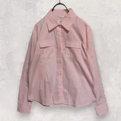 タルボット Talbots 長袖 シャツ S ピンク コットン 無地 シンプルのサムネイル