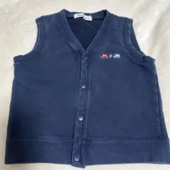 familiarネイビー ベスト 車の刺繍付き