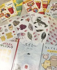 ハッピーセット　スイミー　ノラネコぐんだん　なんでもいきもの　スンスン　シール