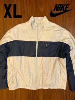 【希少 銀タグ】NIKE ナイロンジャケット ライトブルー バックロゴXL
