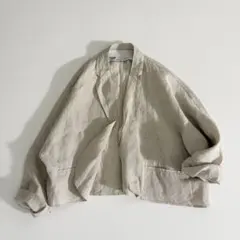 極美品 ティッカ 24SS リネンシャツジャケット クロップド丈 ベージュのサムネイル