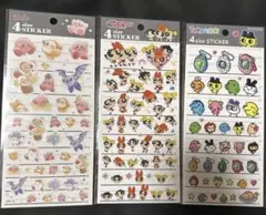 4サイズステッカー　 たまごっち パワーパフガールズ　パワパフ カービィ