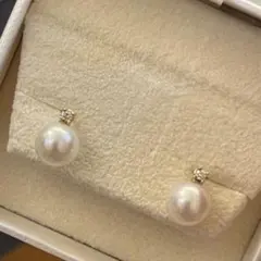 TASAKI タサキ　ダイヤモンド　アコヤパール　ピアス　750(K18YG)のサムネイル