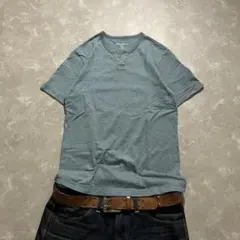 OLD Eddie Bauer Striped Key Neck s/s tee