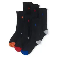 【新品・訳あり】ラルフローレン アスレチック・ソックス６足組 8-9.5　#83