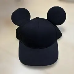 東京ディズニーランド　ミッキー耳付き黒キャップ54センチ　美品