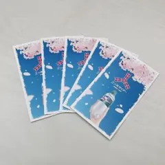 【新品】非売品　三ツ矢サイダー 桜デザイン ステッカー　5枚セット
