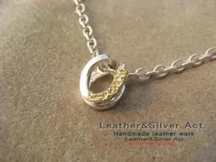 馬蹄モチーフ　シルバー925、ｋ18　ネックレス　ハンドメイド　ハンドメイド