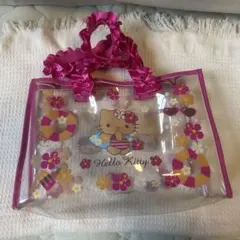 《 Hello Kitty 》　一番くじ　日焼けキティ　クリアトートバッグ