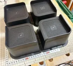 家具用 継ぎ脚 4個セット 高さ7.5cm ブラック（未使用）のサムネイル