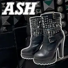 ASH アッシュ　スタッズ　ショートブーツ　ブラック　36