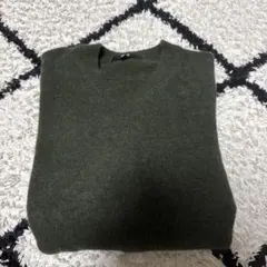 ユニクロ スフレヤーンクルーネックセーター XL オリーブ