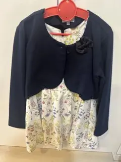 Petit Pala 花柄ドレスとカーディガンセット 130