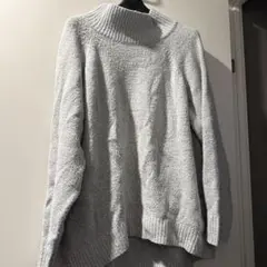 LOWRYSFARM グレー タートルネックニットセーター