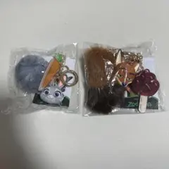 ズートピア　しまむら　立体チャーム　ニック、ジュディ　2点セット