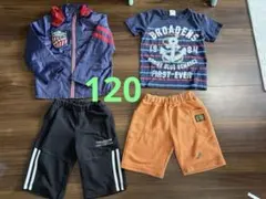 ナイロンジャンパー　Tシャツ　ハーフパンツ　120サイズ　4点セット　まとめ売り