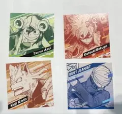 ヒロアカ　スクエアステッカー　爆豪勝己　ベストジーニスト　蛙吹梅雨　口田甲司