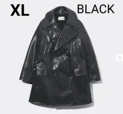 GU beautiful people フェイクレザーコート