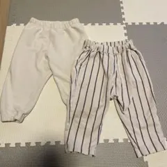 カジュアル パンツセット 80 ベビー ボトムス 2本セット