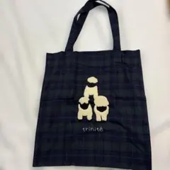 ビュルデサボン　羊刺繍チェック柄トートバッグのサムネイル