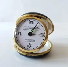 【動作確認済】わちふぃーるど　ダヤン　トラベルウォッチ　手巻目覚まし時計　置時計のサムネイル