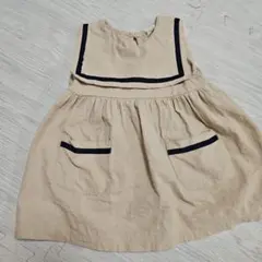 oh la vie セーラー襟 ワンピース ベージュ