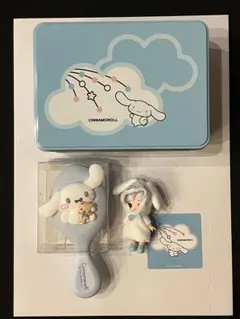 【シナモロール】ぷちリカちゃん・もち吉限定缶（ステッカー付き）・ミニブラシ
